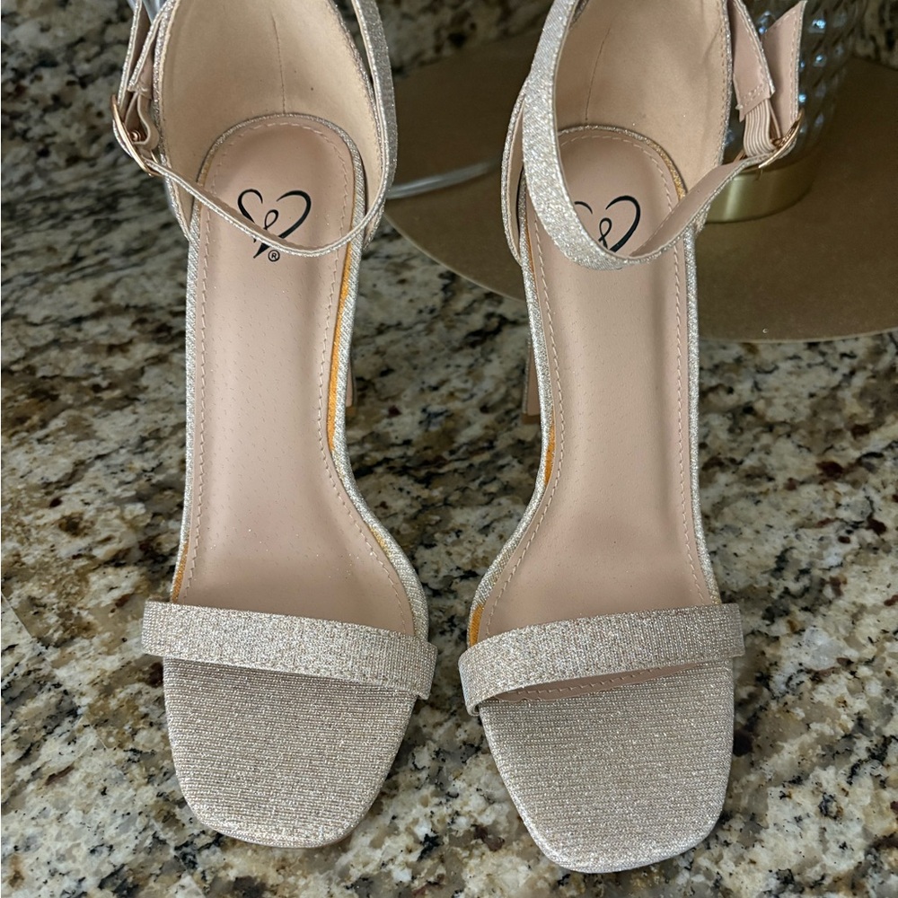 Lulu's Sparkling Gold Heels